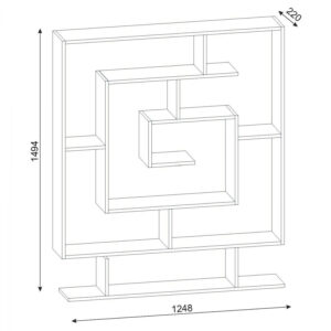ΒΙΒΛΙΟΘΗΚΗ ΜΕΛΑΜΙΝΗΣ ANISA HM9031.01 ΒΕΓΓΕ 124,8x22x149,4Y εκ.