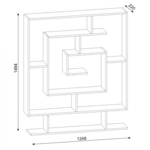 ΒΙΒΛΙΟΘΗΚΗ SYDNEY ΜΕΛΑΜΙΝΗΣ HM9031.03 ΛΕΥΚH 124,8x22x149,4Y εκ.