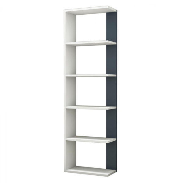 ΒΙΒΛΙΟΘΗΚΗ EDNA ΜΕΛΑΜΙΝΗΣ HM9033.02 ΛΕΥΚΟ ΓΚΡΙ 46,8×23,8x160Y εκ.