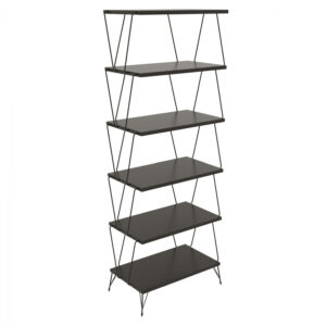 ΒΙΒΛΙΟΘΗΚΗ ΡΑΦΙΕΡΑ BRONTE HM9027.01 ΑΝΘΡΑΚΙ – ΜΑΥΡΟ 48x31x165Y εκ.