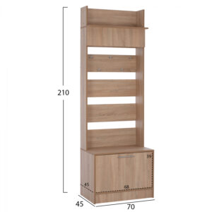 ΕΠΙΠΛΟ ΕΙΣΟΔΟΥ ΜΕ ΚΡΕΜΑΣΤΡΕΣ Κ ΝΤΟΥΛΑΠΙ SONAMA OAK  HM2422 70X45X210Yεκ.
