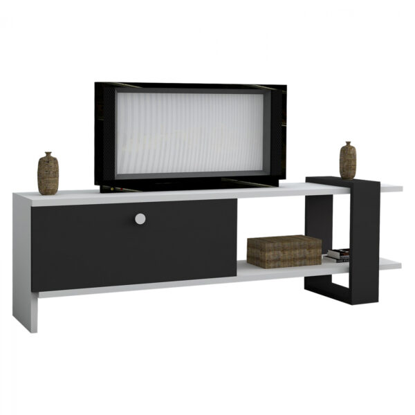 ΕΠΙΠΛΟ ΤΗΛΕΟΡΑΣΗΣ EVERETT HM9097.01 ΛΕΥΚΟ ΑΝΘΡΑΚΙ 120x25x36,8Υ εκ.