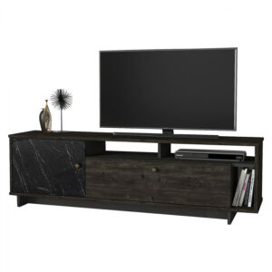ΕΠΙΠΛΟ ΤΗΛΕΟΡΑΣΗΣ ΜΕΛΑΜΙΝΗΣ HM9091.01 ΜΑΥΡΟ BLACK WOOD 140×34,8×47,4Y εκ.