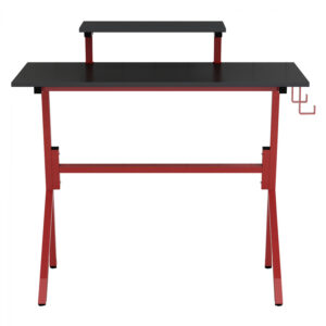 ΓΡΑΦΕΙΟ GAMING ΜΑΥΡΟ ΜΕ ΚΟΚΚΙΝΟ ΣΚΕΛΕΤΟ HM8775 95x50x88Υ εκ.