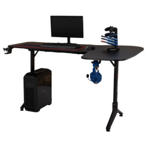 ΓΡΑΦΕΙΟ ΓΩΝΙΑ GAMING PRO TOVAR ΜΕ CARBON HM8785R 160Χ100X80Υ εκ.