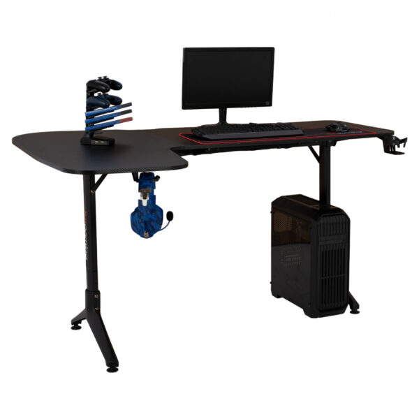 ΓΡΑΦΕΙΟ ΓΩΝΙΑ GAMING PRO MYLTA ΜΕ CARBON HM8785L 160Χ100X80Υ εκ.