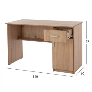 ΓΡΑΦΕΙΟ ΜΕ ΣΥΡΤΑΡΙ ΡΑΦΙ ΚΑΙ ΝΤΟΥΛΑΠΙ ADLER ΔΕΞΙ SONAMA OAK HM2425.01R 120X60X77Yεκ.