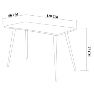 ΓΡΑΦΕΙΟ ΜΕΛΑΜΙΝΗΣ HM9084.02 ΛΕΥΚΟ ΦΥΣΙΚΟ 120x60x77Y εκ.