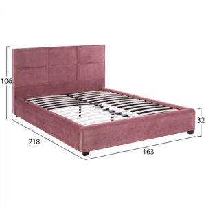 ΚΡΕΒΑΤΙ BRILEY 150X200 ΒΕΛΟΥΔΟ ΣΑΠΙΟ ΜΗΛΟ HM555.12