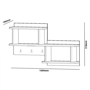 ΚΡΕΜΑΣΤΡΑ ΕΙΣΟΔΟΥ ΜΕΛΑΜΙΝΗΣ ΛΕΥΚΗ HM9055.01 100×19,6×51,8Y εκ.