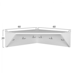 ΚΡΕΜΑΣΤΡΑ ΤΟΙΧΟΥ ΓΩΝΙΑΚΗ ΛΕΥΚΗ 60X60X20Yεκ. HM2421.02