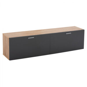 ΝΤΟΥΛΑΠΙ ΤΟΙΧΟΥ JADEY HM2405.10 SONAMA ΓΚΡΙ 180x24x37 εκ.