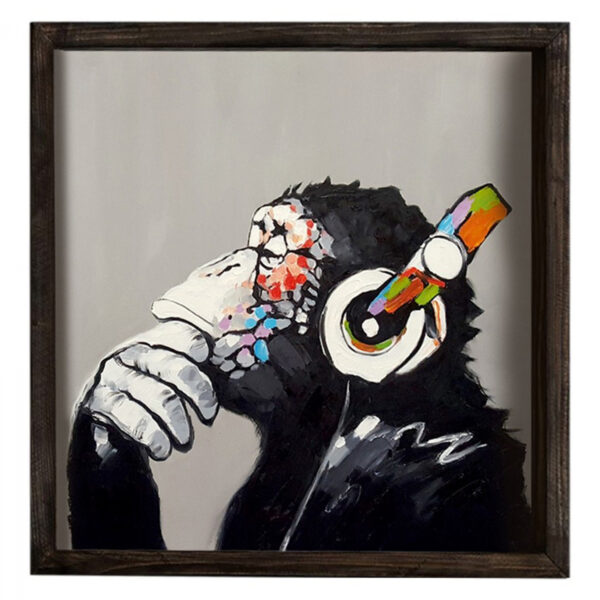 ΠΙΝΑΚΑΣ MDF FUNKY MONKEY HM7330 33×33 εκ.