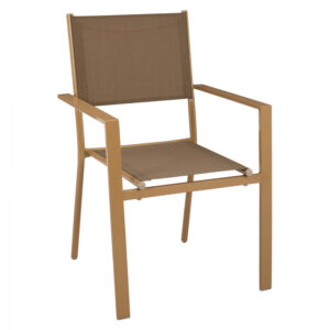 ΠΟΛΥΘΡΟΝΑ ΜΕΤΑΛΛΙΚΗ KALEB CAPPUCCINO-GOLD HM5766.04 TEXTILINE ΜΟΚΑ 57x56x90 εκ.