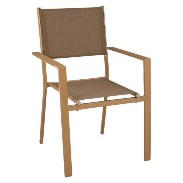 ΠΟΛΥΘΡΟΝΑ ΜΕΤΑΛΛΙΚΗ KALEB CAPPUCCINO-GOLD HM5766.04 TEXTILINE ΜΟΚΑ 57x56x90 εκ.