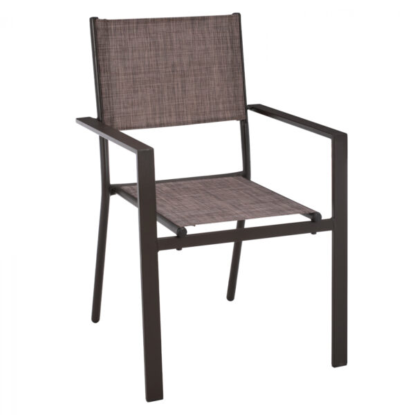 ΠΟΛΥΘΡΟΝΑ ΜΕΤΑΛΛΙΚΗ KALEB ΚΑΦΕ HM5766.02 TEXTILINE ΚΑΦΕ 57x56x90 εκ.