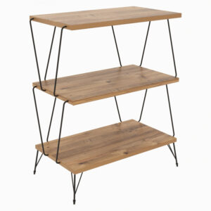 ΡΑΦΙΕΡΑ ΔΑΠΕΔΟΥ SEAN ΜΕΛΑΜΙΝΗΣ HM9076.02 NATURAL WOOD 48x31x75Υ εκ.