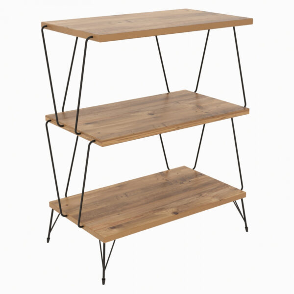 ΡΑΦΙΕΡΑ ΔΑΠΕΔΟΥ SEAN ΜΕΛΑΜΙΝΗΣ HM9076.02 NATURAL WOOD 48x31x75Υ εκ.