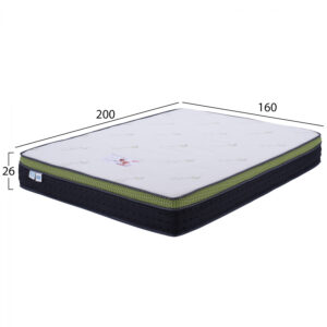 ΣΤΡΩΜΑ HM370.16 ALOE VERA POCKET SPRING ΑΝΩΣΤΡΩΜΑ MEMORY FOAM 160X200(ROLL PACKING)