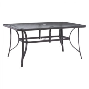 ΤΡΑΠΕΖΙ BRUNO 150X90Χ75Υεκ. ΜΕΤΑΛΛΙΚΟ ΟΡΘΟΓΩΝΙΟ ΚΑΦΕ ΜΕ ΤΡΥΠΑ ΟΜΠΡΕΛΑΣ Φ38 HM5145.12