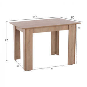 ΤΡΑΠΕΖΙ ΚΟΥΖΙΝΑΣ 110x80x77Υεκ. SONAMA OAK HM2428.01