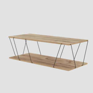ΤΡΑΠΕΖΙ ΣΑΛΟΝΙΟΥ HM8927.01 ΣΕ NATURAL WOOD & ΜΑΥΡΟ ΧΡΩΜΑ 120Χ50Χ30Y εκ. TARS