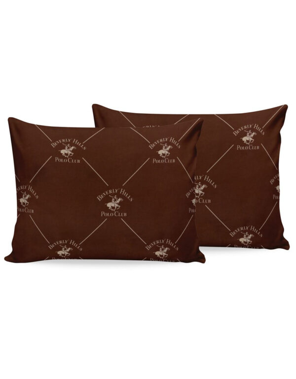 ΖΕΥΓΟΣ ΜΑΞΙΛΑΡΟΘΗΚΕΣ 2ΤΜΧ BEVERLY HILLS POLO CLUB HM12009 ΚΑΦΕ ΜΠΕΖ 50×70 εκ. 176BHP0102